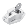 Prime-Line Keyed Child-Proof Sash Lock, 2 in. Hole Centers, Diecast Zinc, Painted White Single Pack F 2646